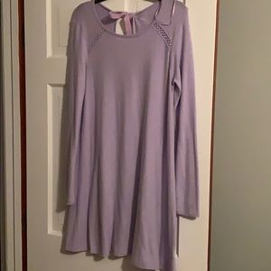 Francesca’s lavender colored long sleeve dress